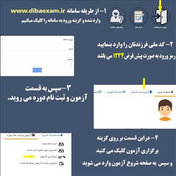 , راهنمای سامانه آزمون